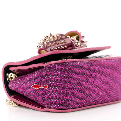 Christian Louboutin Specchio Patent Embossed Spikes Sweety Charity NV Crossbody Bag Cassis 10 of 11