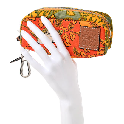 Loewe Canvas Ibiza Floral Print Paulas Sunglasses Case Orange 2 of 8