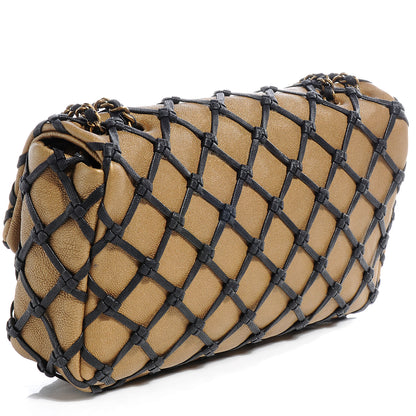 Chanel Calfskin Canebiers Medium Net Flap Dark Gold 3 of 7
