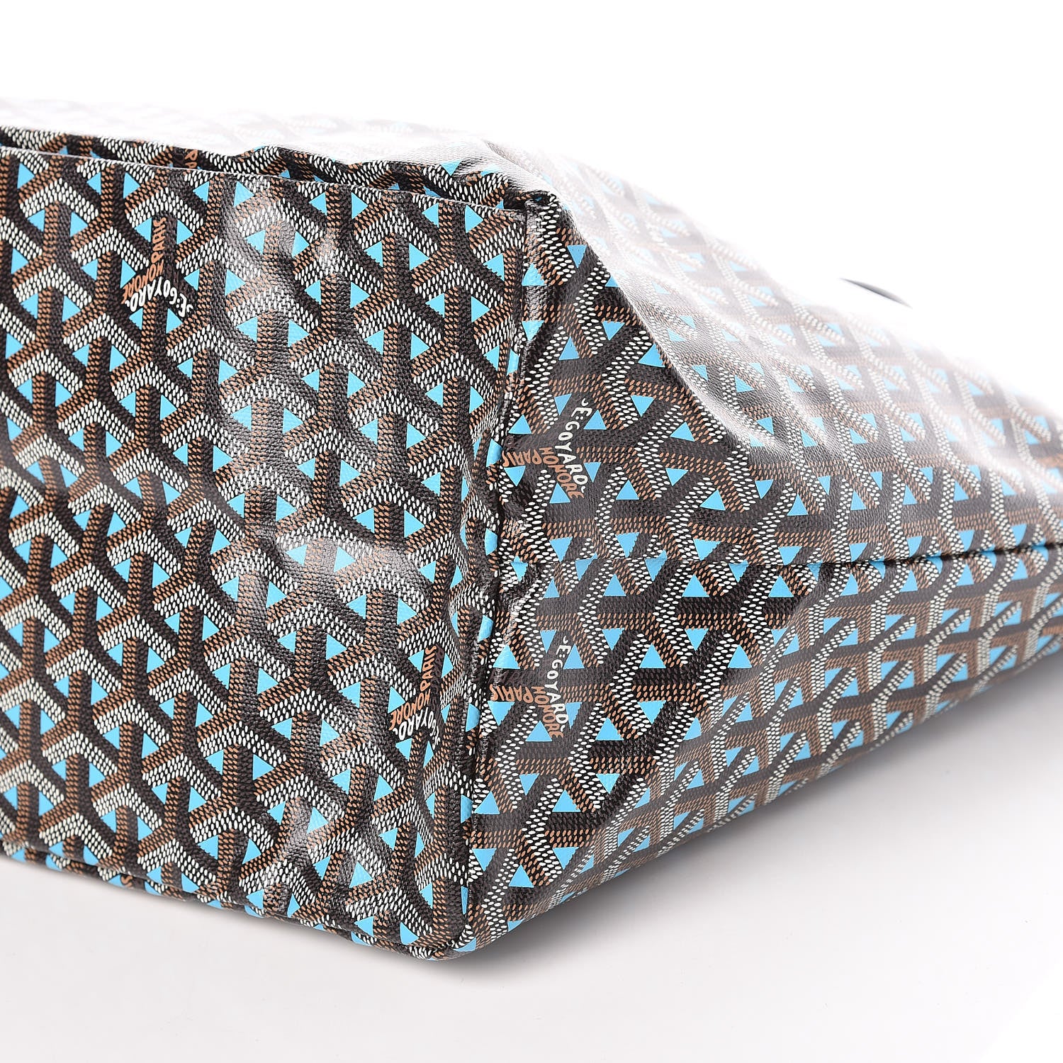 Goyard Goyardine Saint Louis Claire Voie GM Black Blue 9 of 9