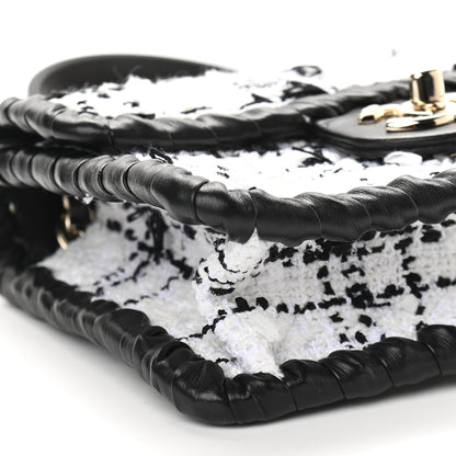 Chanel Tweed Braided Calfskin Mini My Own Frame Flap Grey Black 8 of 10