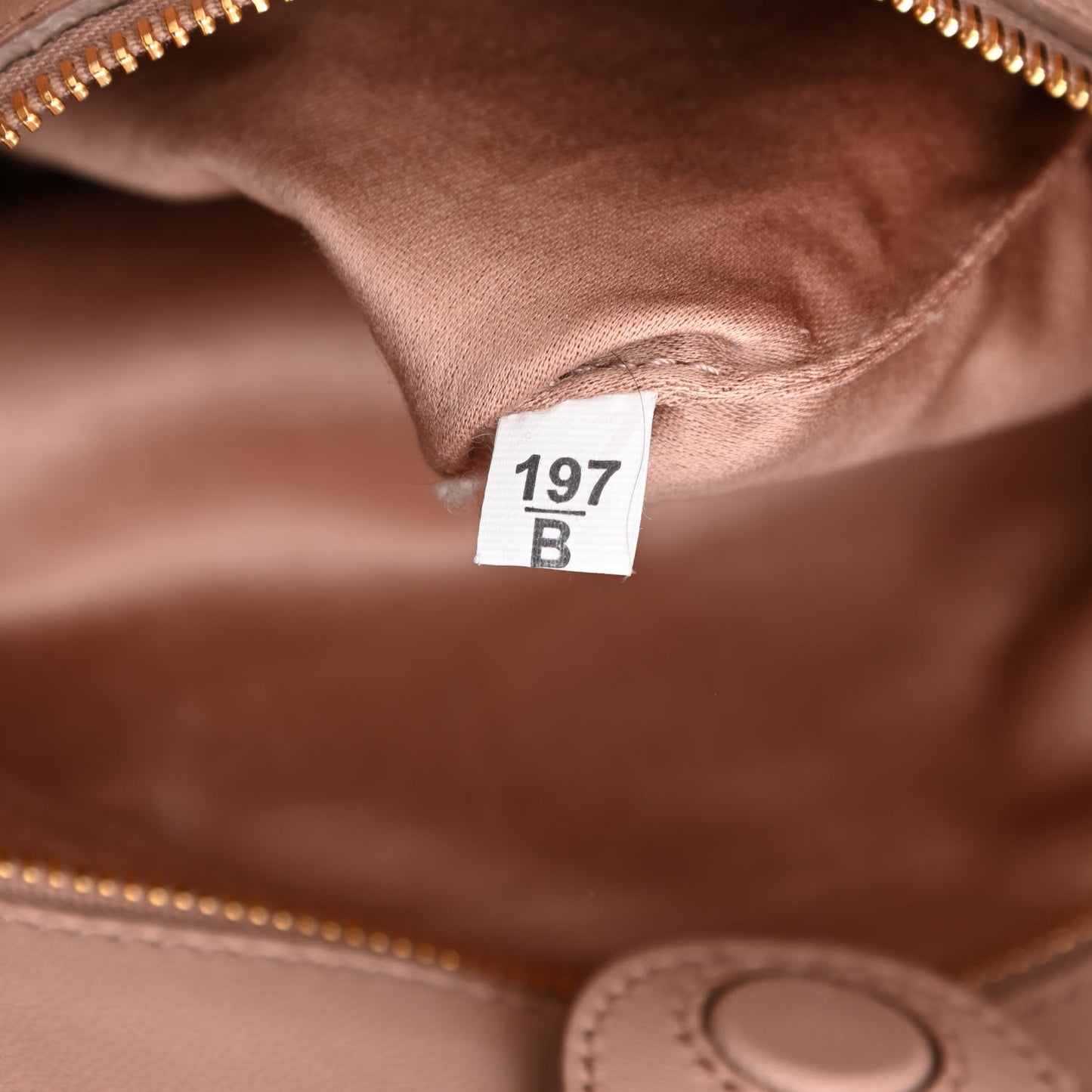 Nappa Matelasse Top Handle Bag Cammeo