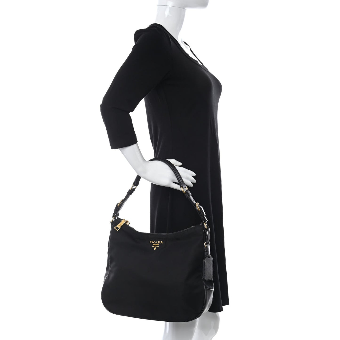 Tessuto Nylon Saffiano Hobo