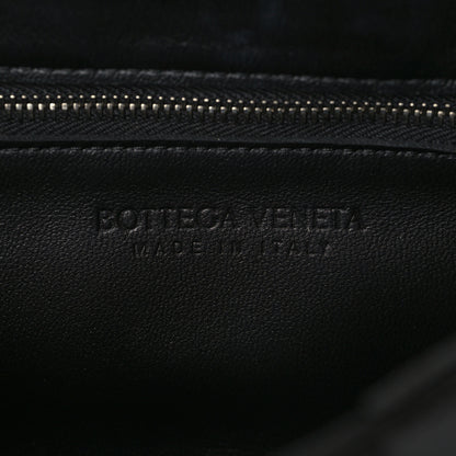 Bottega Veneta Lambskin Maxi Intreccio Small Cassette Crossbody Bag Black 6 of 9