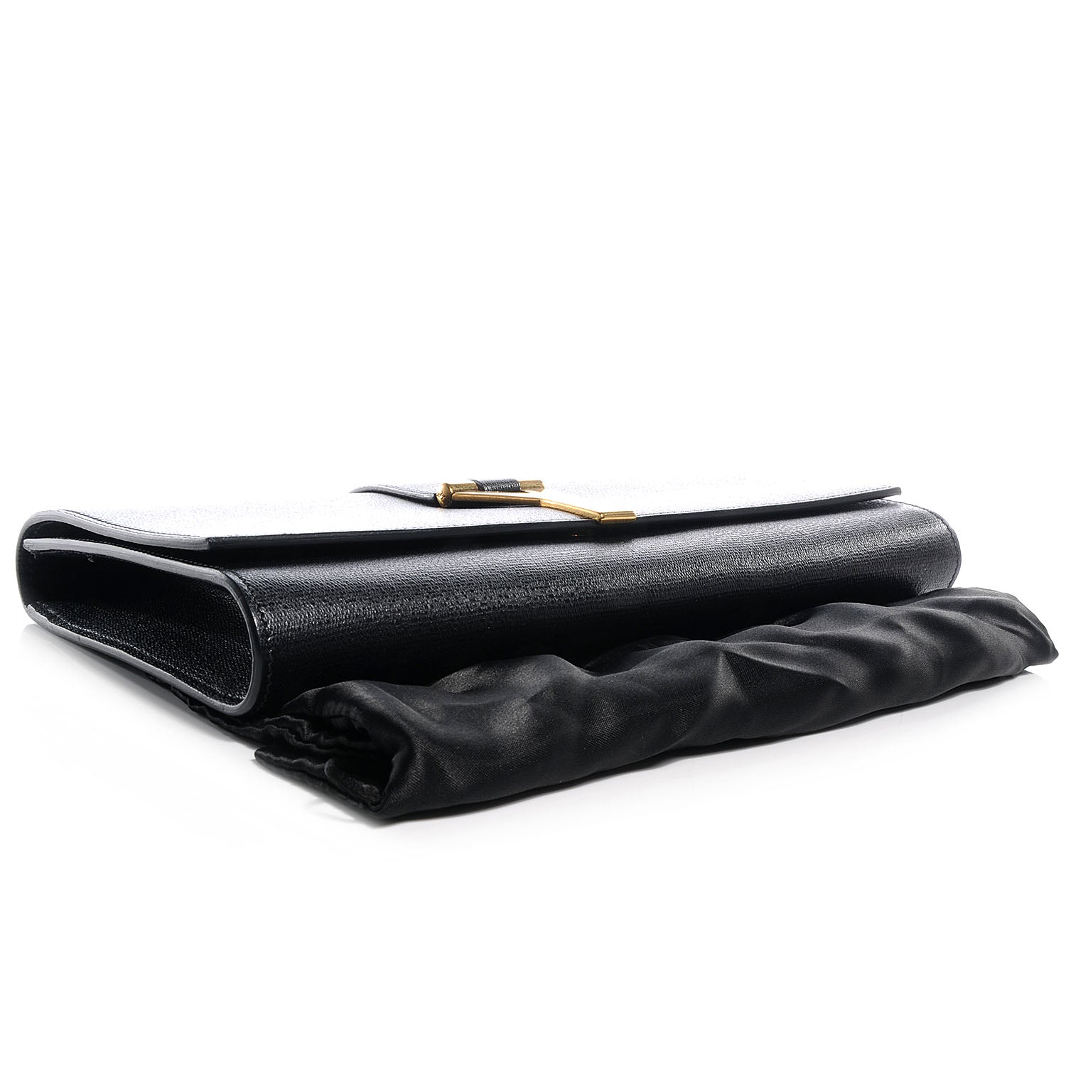 Saint Laurent Textured Leather ChYc Clutch Black 4 of 6