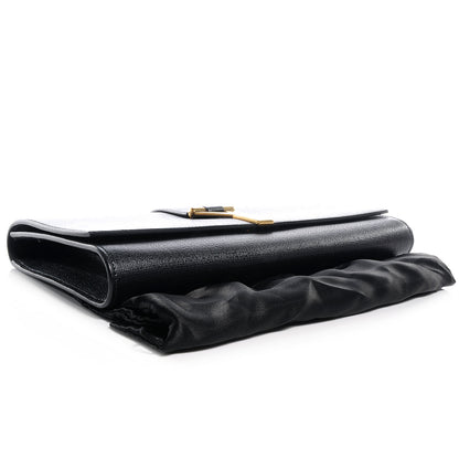 Saint Laurent Textured Leather ChYc Clutch Black 4 of 6