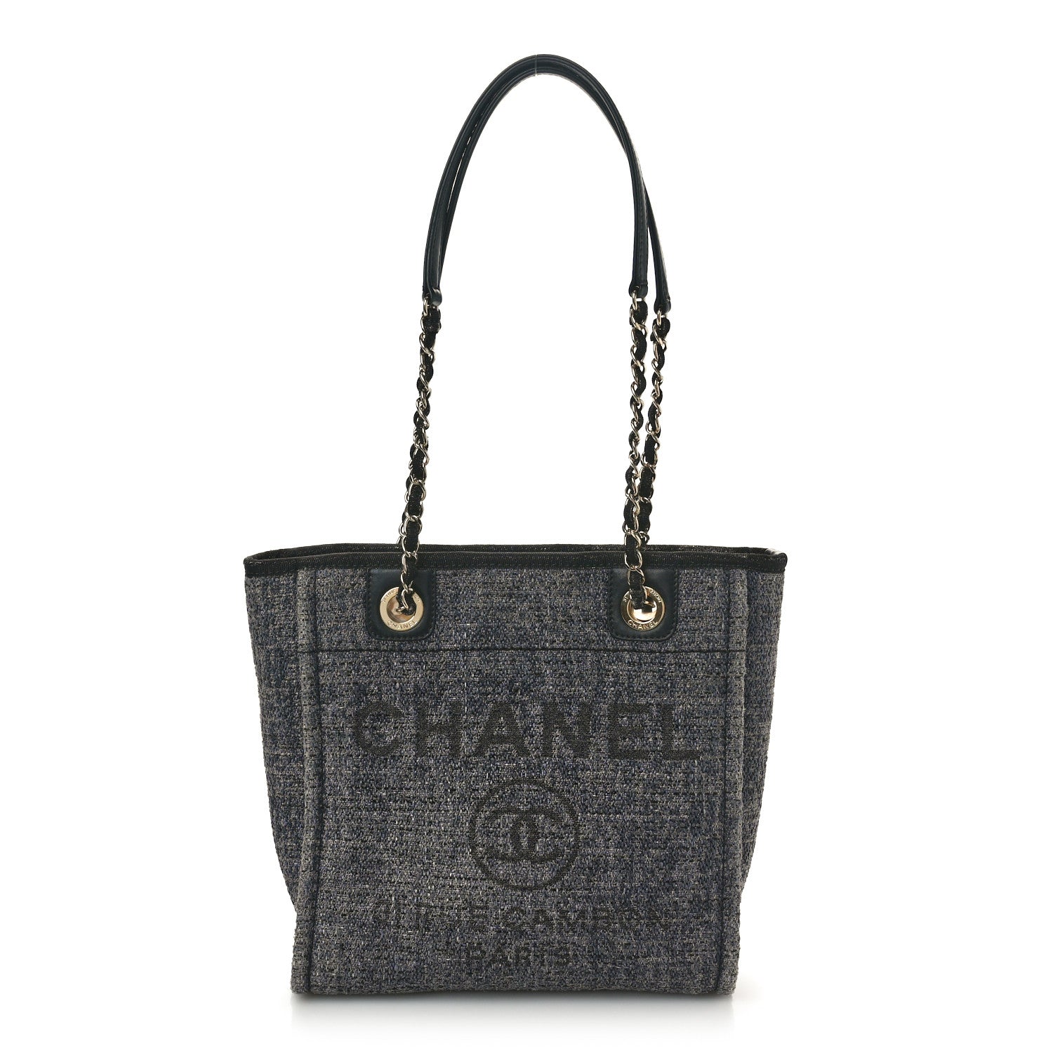 Chanel Lurex Boucle Mini Deauville Tote Black 1 of 11