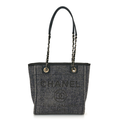 Chanel Lurex Boucle Mini Deauville Tote Black 1 of 11