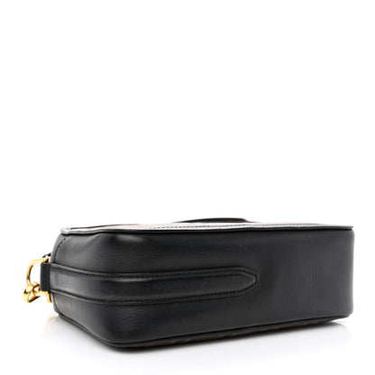 Fendi Glazed Fabric Vitello Century F is Fendi FF 1974 Stamp Patch Camera Case Mogano Panna Black 4 of 10