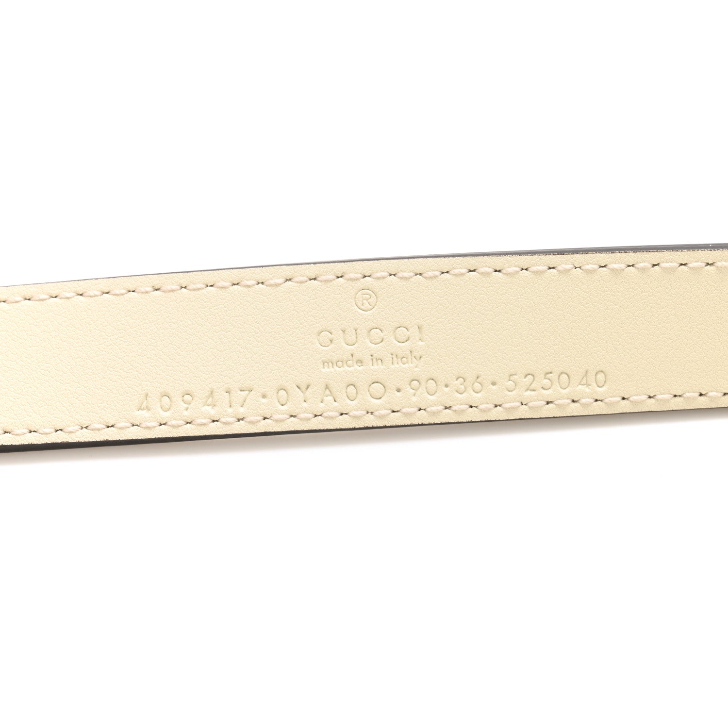Gucci Calfskin Double G 20mm Belt 90 36 Mystic White 5 of 6