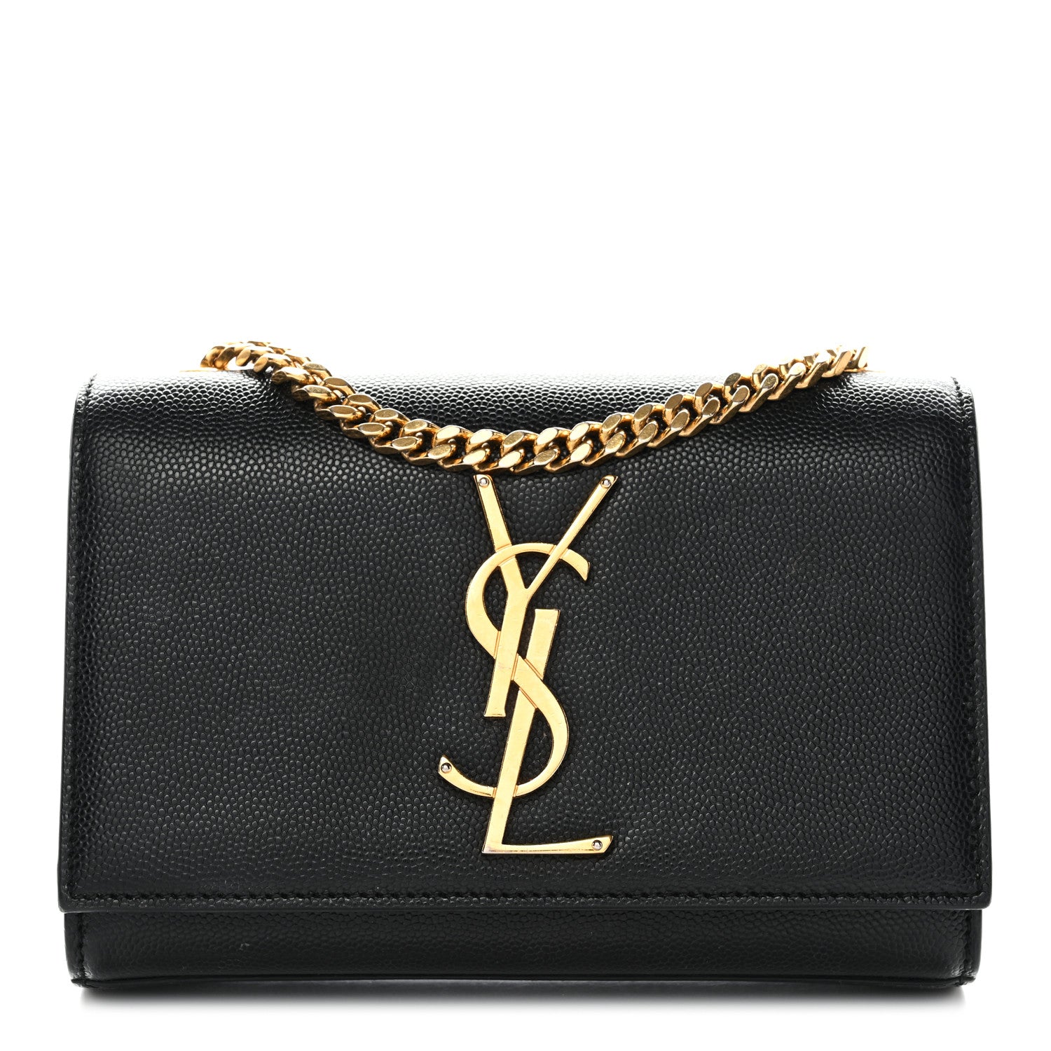 Saint Laurent Grain De Poudre Small Monogram Kate Satchel Black 1 of 10