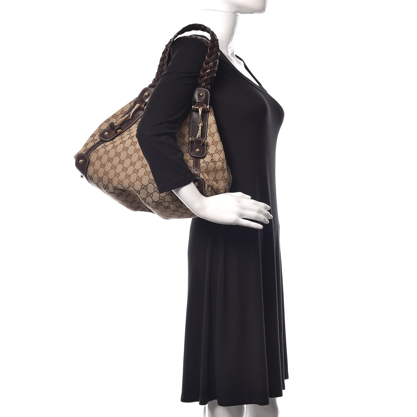 Monogram Small Pelham Shoulder Bag Dark Brown