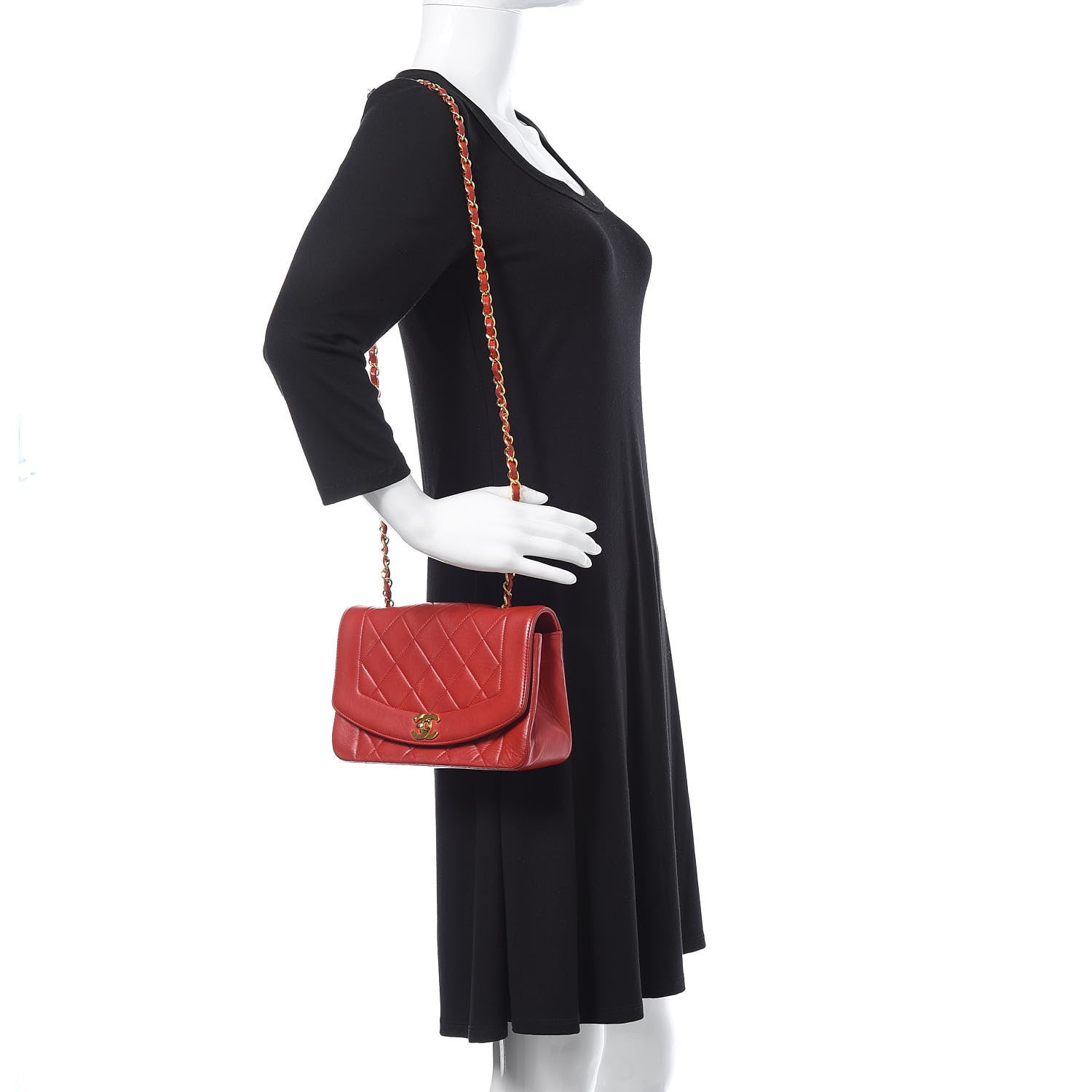 Chanel Lambskin Quilted Small Single Flap Red 2 of 17