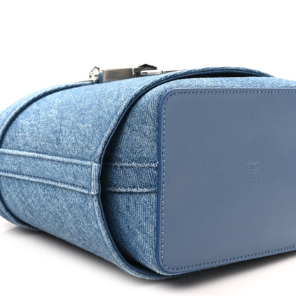 Givenchy Denim Shark Lock Bucket Bag Medium Blue 8 of 9
