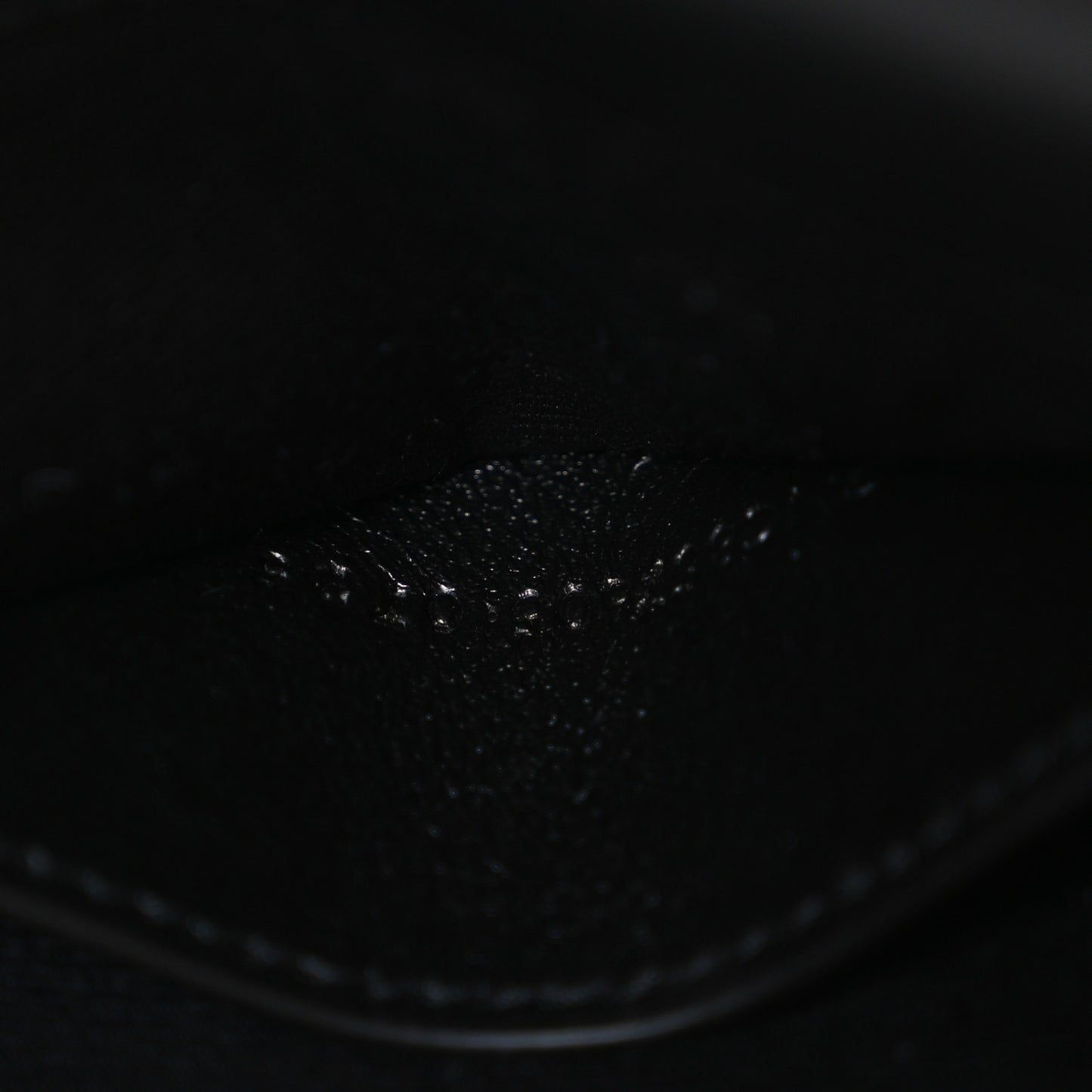 Lambskin Matelasse Chevron Monogram Envelope Chain Wallet Black