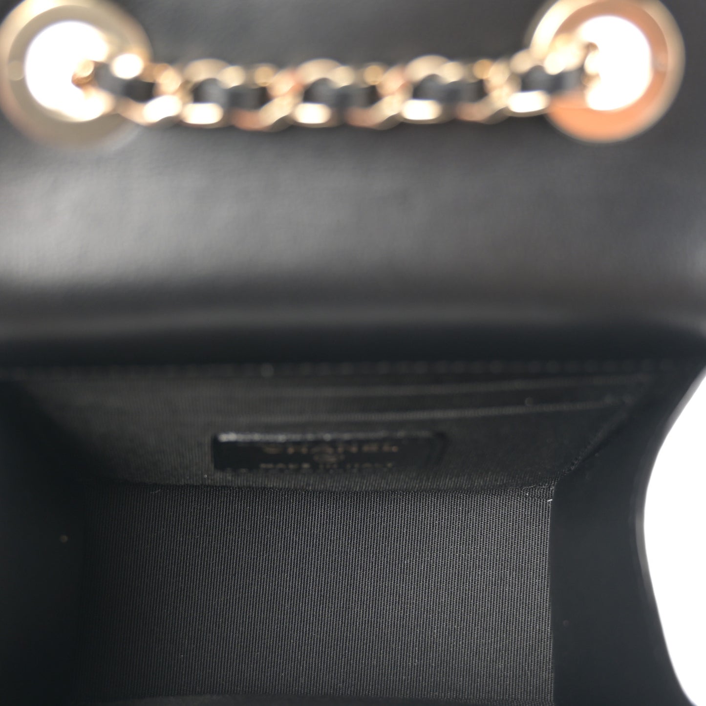 Lambskin Quilted Mini Trendy CC Chain Wallet Black