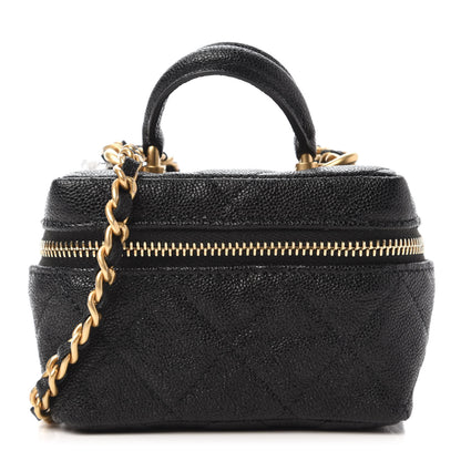 Chanel Caviar Quilted Mini Top Handle Vanity With Chain Black 1 of 11