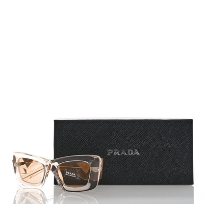 Prada Cat Eye Sunglasses SPR 19M Transparent Beige 8 of 8