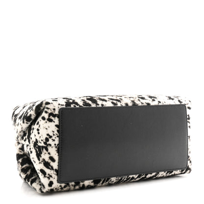 Chanel Lambskin Pony Hair Printed Clutch With Chain Black White 4 of 11