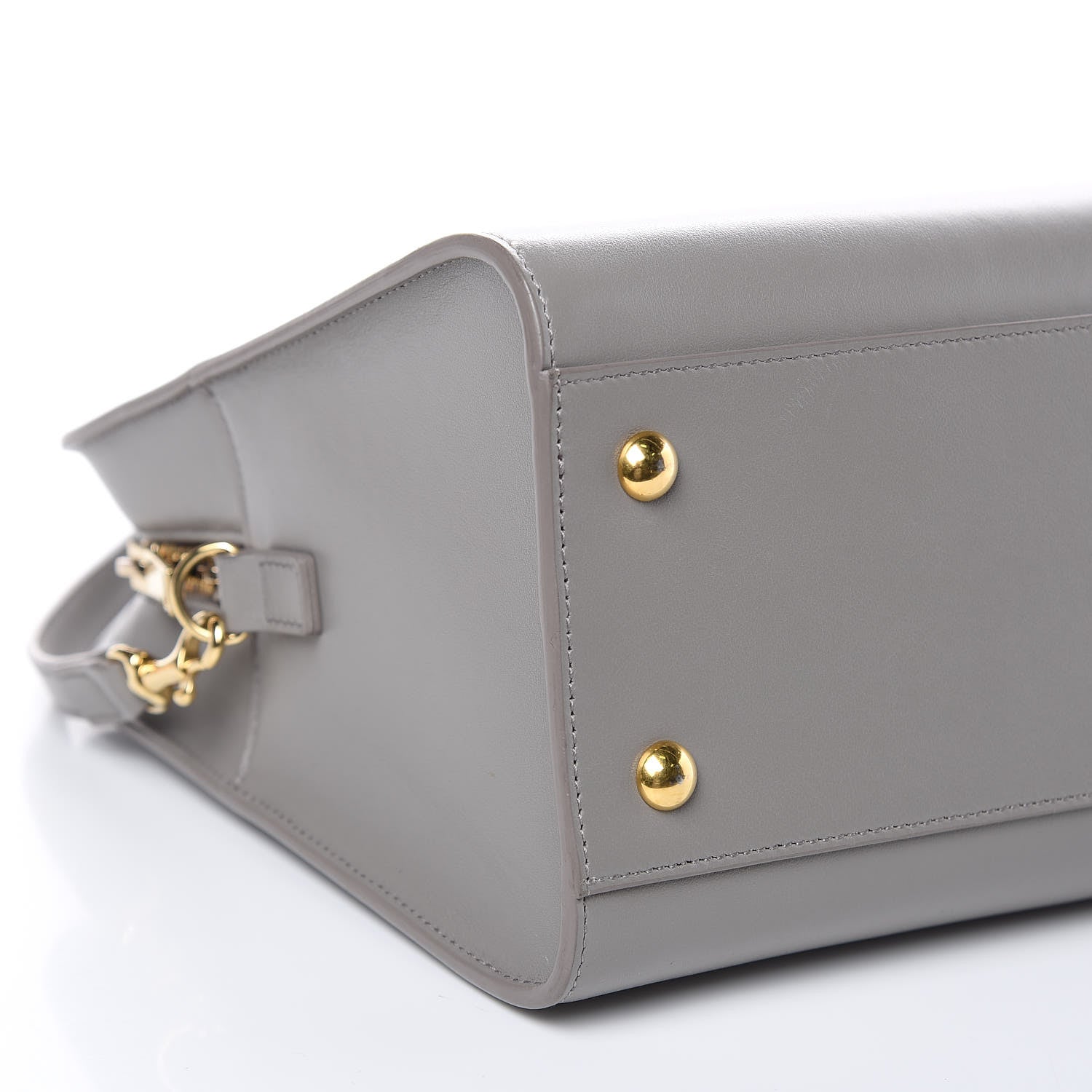 Saint Laurent Smooth Calfskin Small Cabas Monogram Taupe 8 of 9