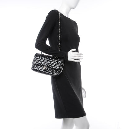 Chanel Patent Quilted Medium Double Flap Black 3 of 9