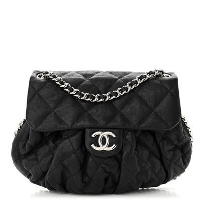 Chanel Washed Lambskin Quilted Medium Chain Around Messenger Black 1 of 11