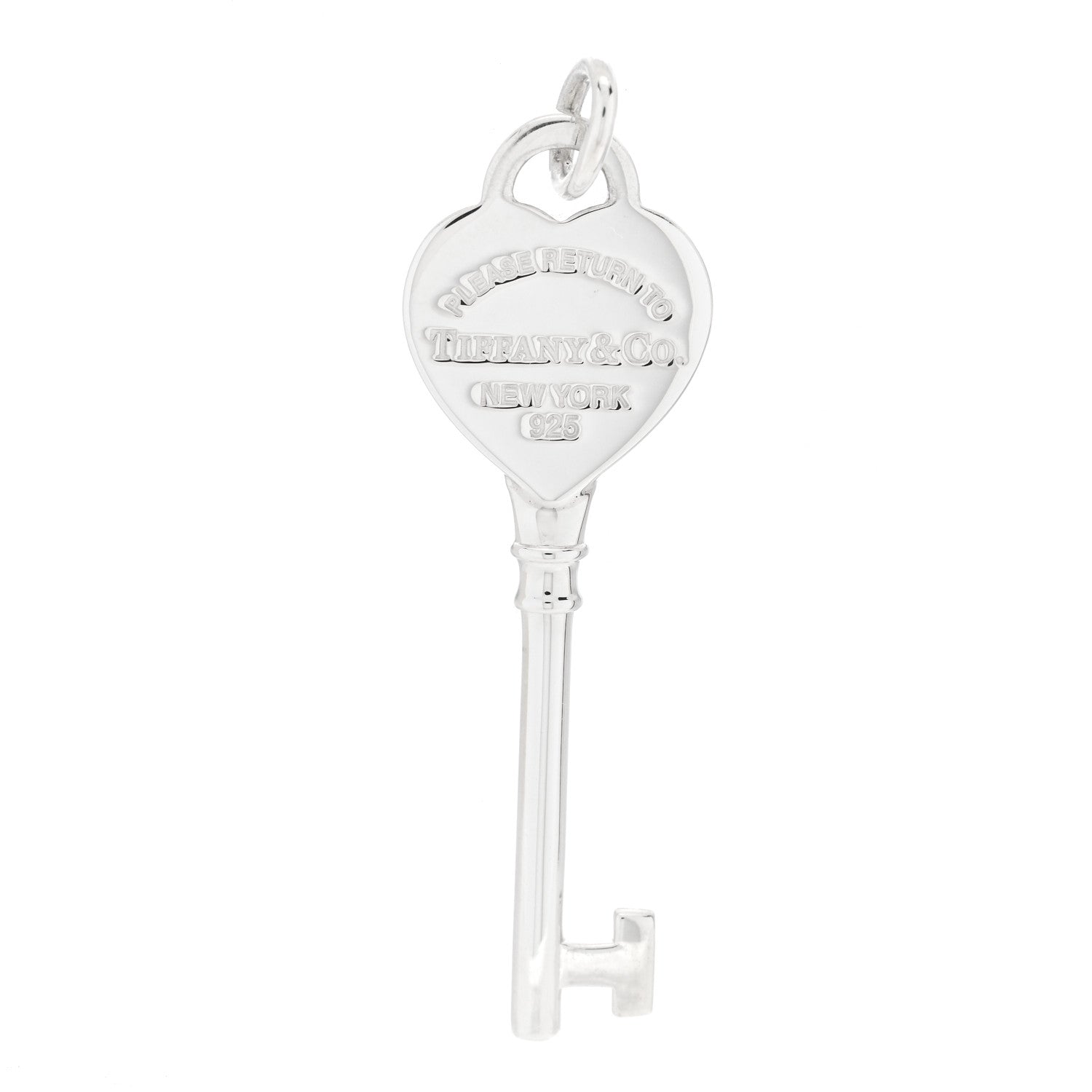 Tiffany Sterling Silver Return To Tiffany Heart Key Pendant 1 of 4