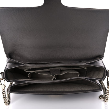 Gucci Dollar Calfskin Medium Interlocking G Top Handle Shoulder Bag Loess 5 of 11