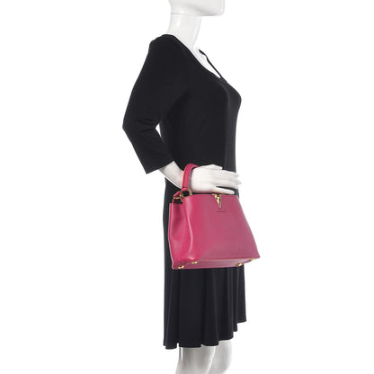 Louis Vuitton Taurillon Capucines BB Hibiscus Flamingo 2 of 11