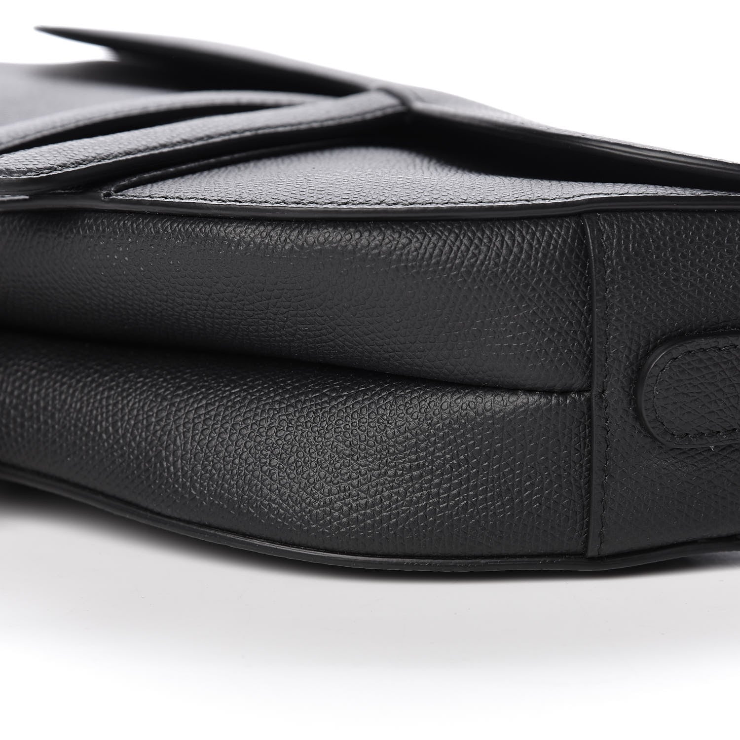 Christian Dior Grained Calfskin Saddle Bag Black 18 of 19