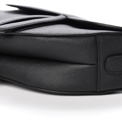 Christian Dior Grained Calfskin Saddle Bag Black 18 of 19