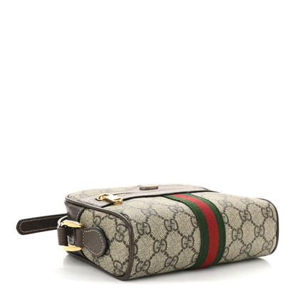 Gucci GG Supreme Monogram Web Mini Ophidia Shoulder Bag Brown 4 of 10