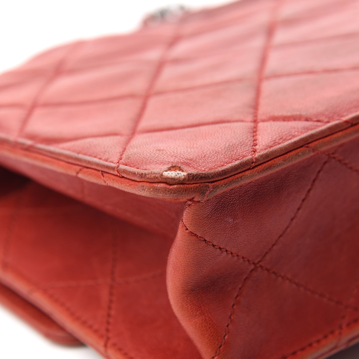 Chanel Washed Lambskin Jumbo Take Away Flap Red 13 of 14