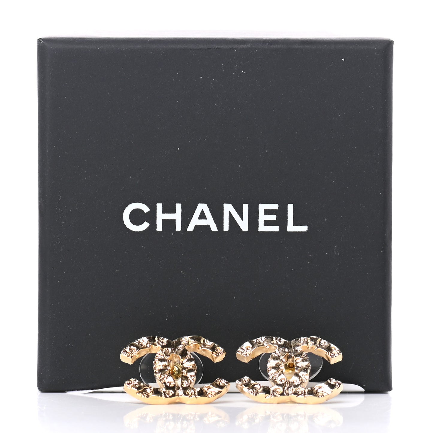 Metal Along The Nile CC Earrings Gold