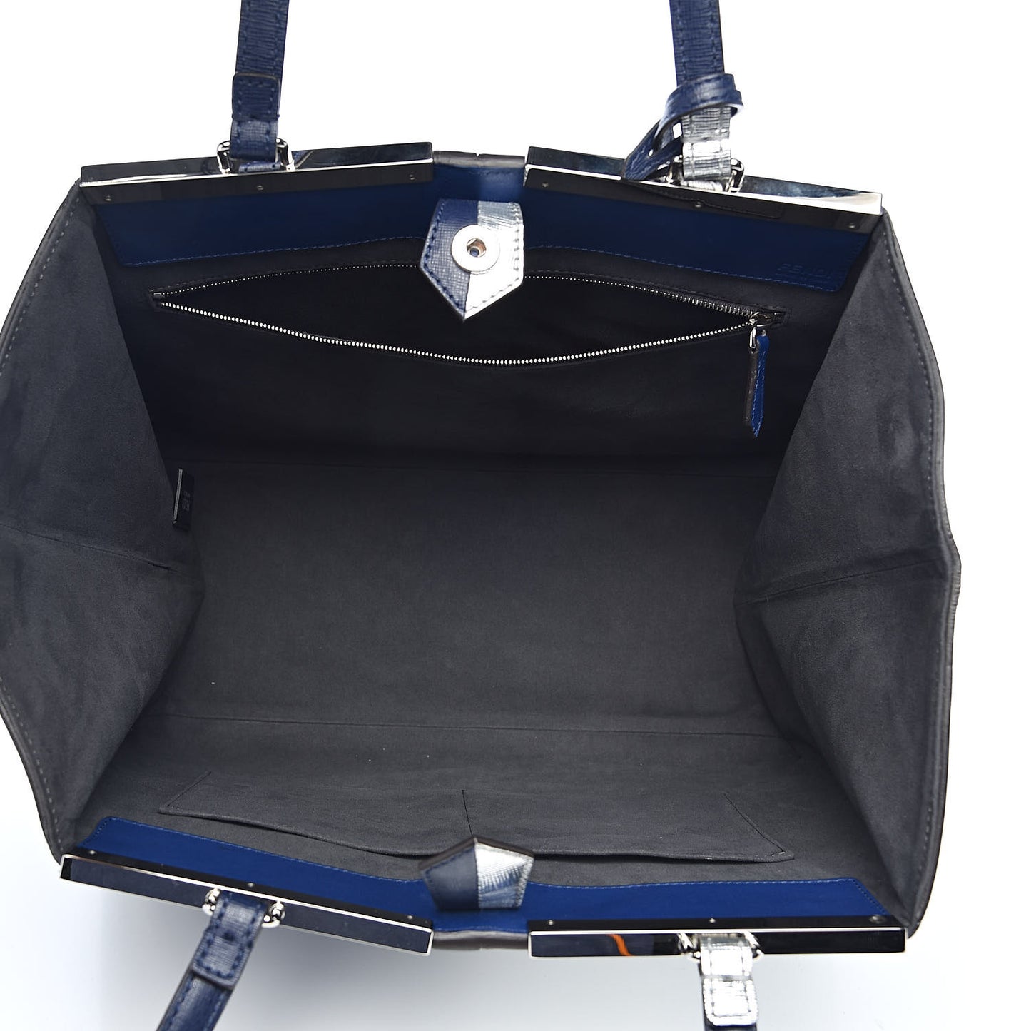 Vitello Elite Bi-Color Large 3Jours Tote Argento Palladio