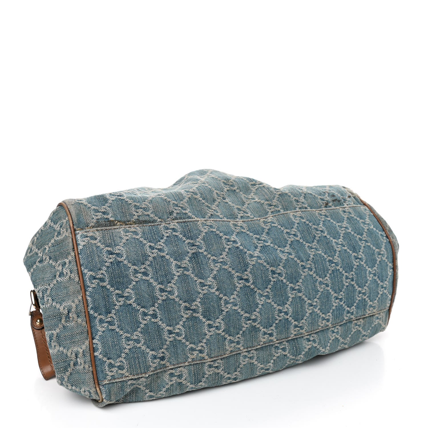 Gucci Denim Monogram Medium Sukey Boston 3 of 8