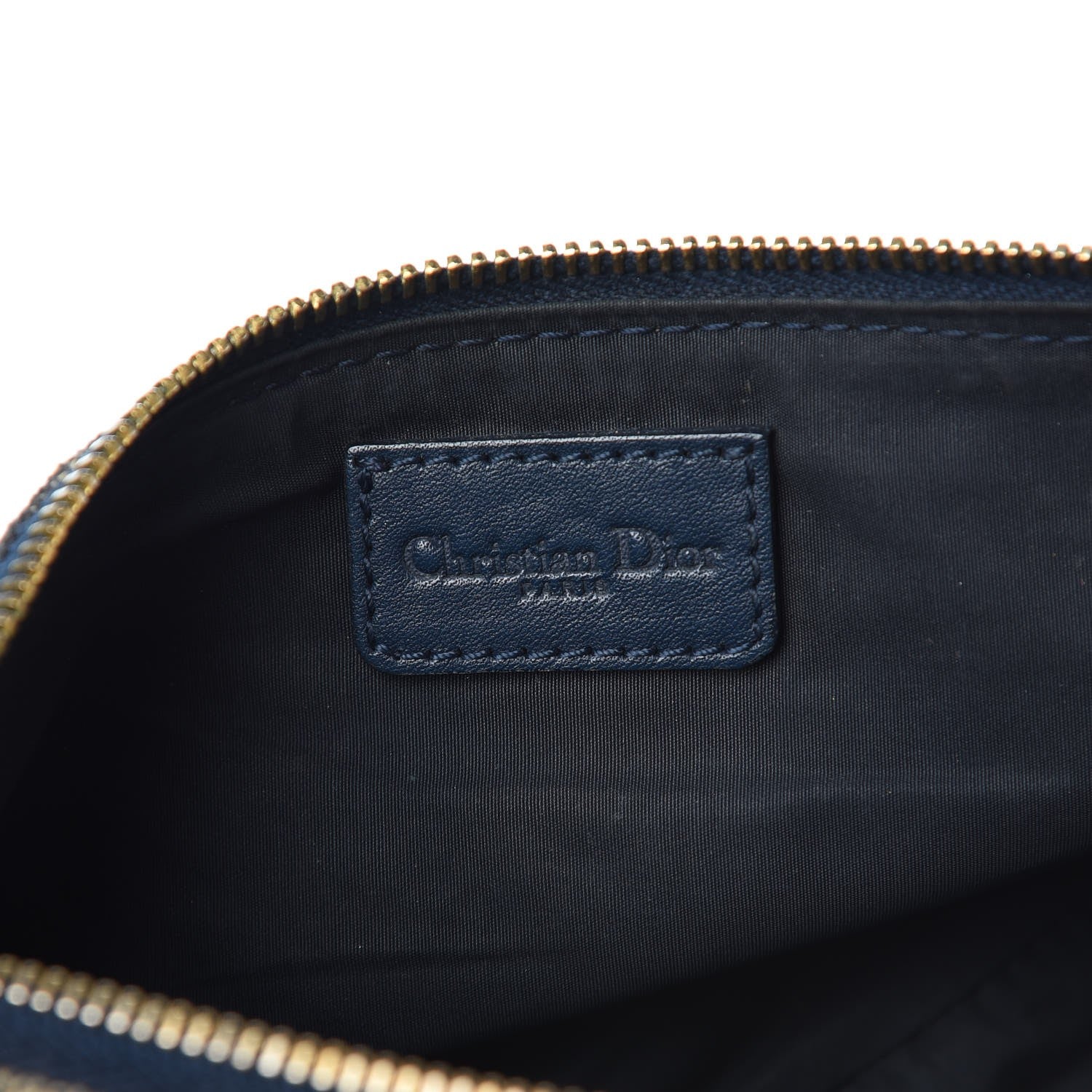 Christian Dior Monogram Mini Saddle Pochette Navy 6 of 10