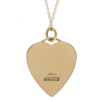 Jennifer Meyer 18K Yellow Gold Diamond Turquoise Heart Pendant Necklace 4 of 6