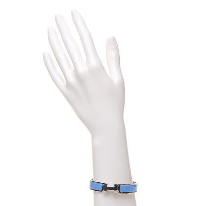 Hermes Enamel Narrow Clic Clac H Bracelet PM Bleu Transat 2 of 4