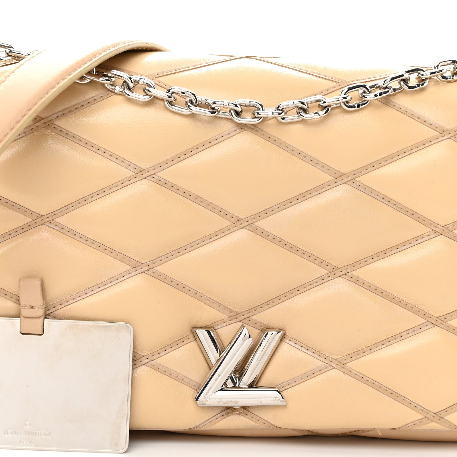 Louis Vuitton Lambskin Malletage GO-14 MM Champagne 7 of 9