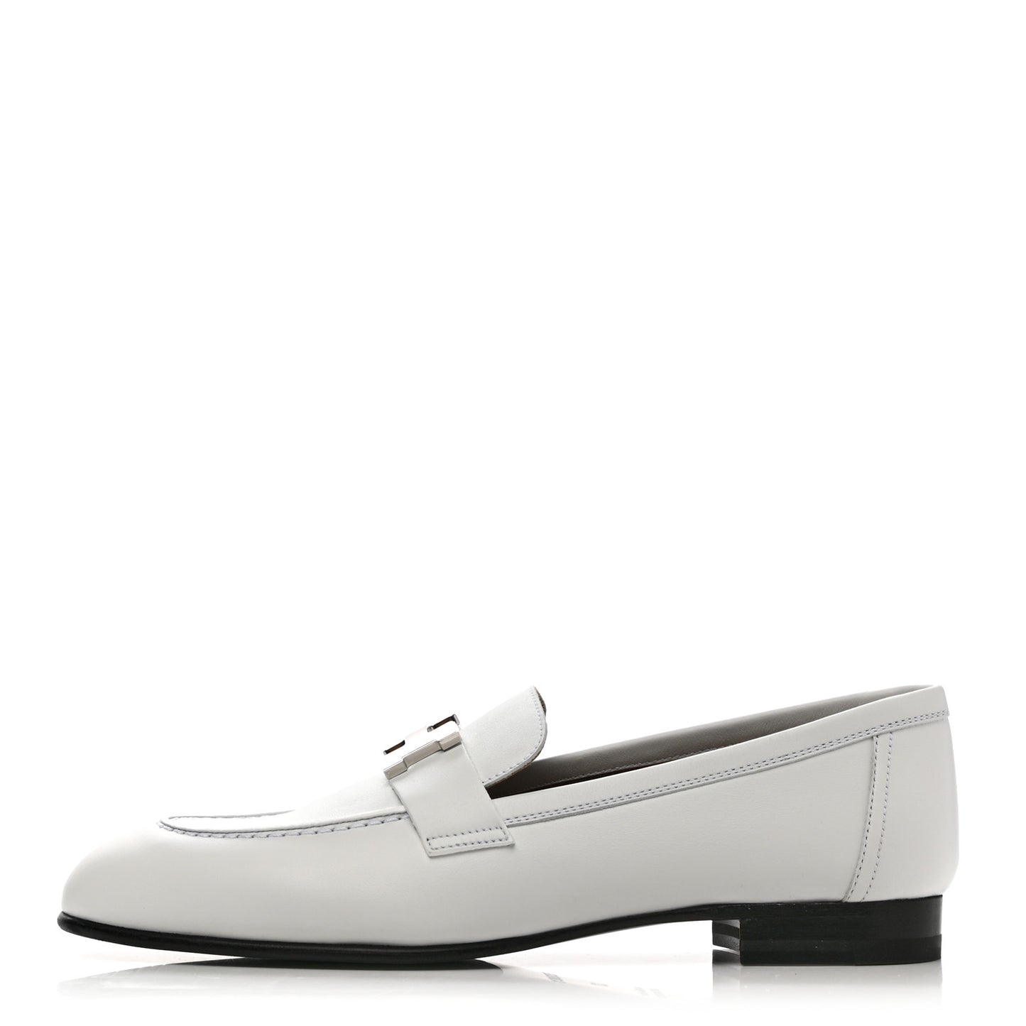 Calfskin Womens Paris Loafers 37 White