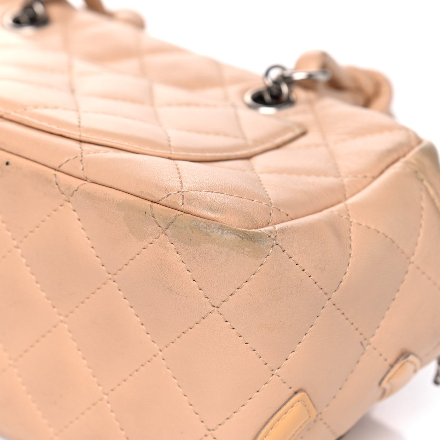 Calfskin Quilted Small Cambon Bowler Beige