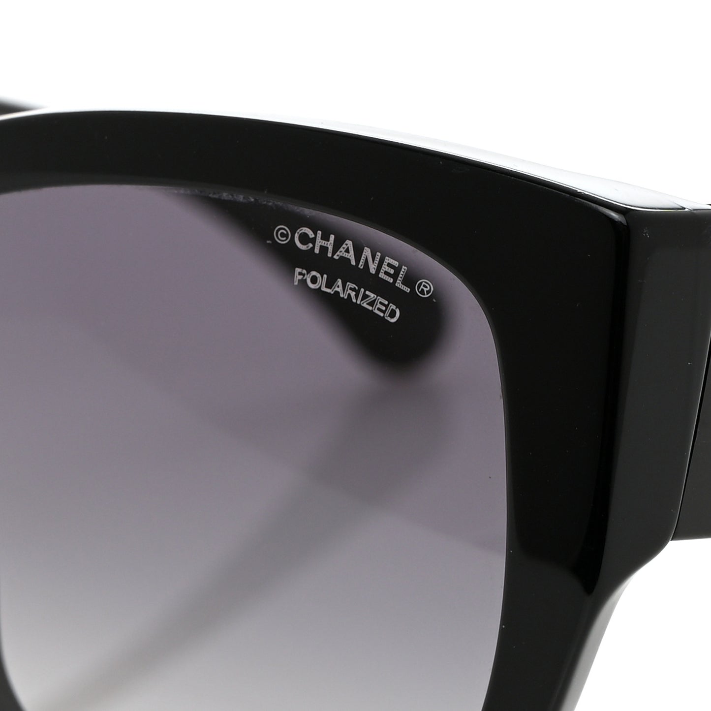 Acetate Polarized Butterfly Signature CC Sunglasses 5429-A Black