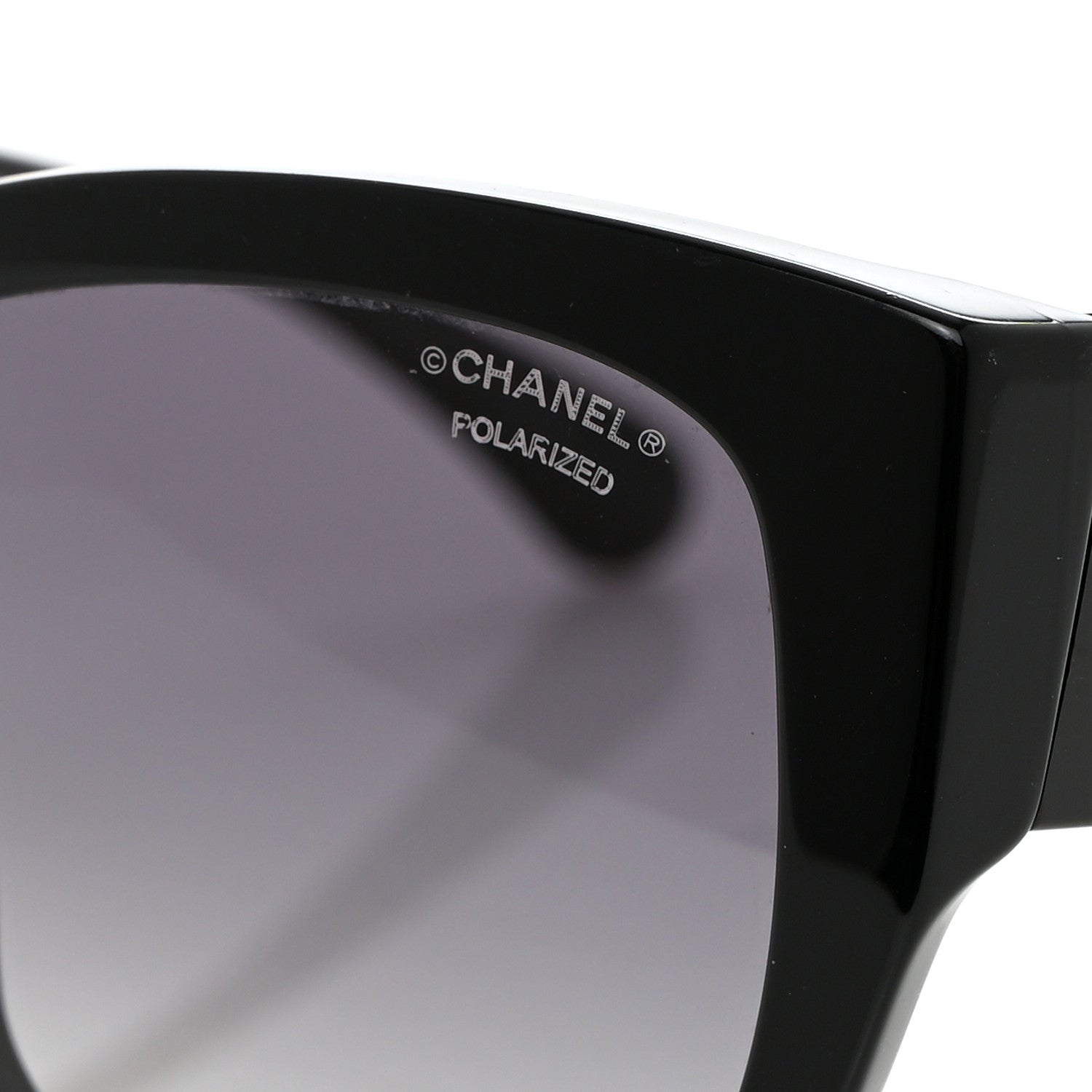 Chanel Acetate Polarized Butterfly Signature CC Sunglasses 5429-A Black 7 of 7