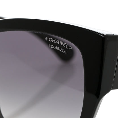 Chanel Acetate Polarized Butterfly Signature CC Sunglasses 5429-A Black 7 of 7