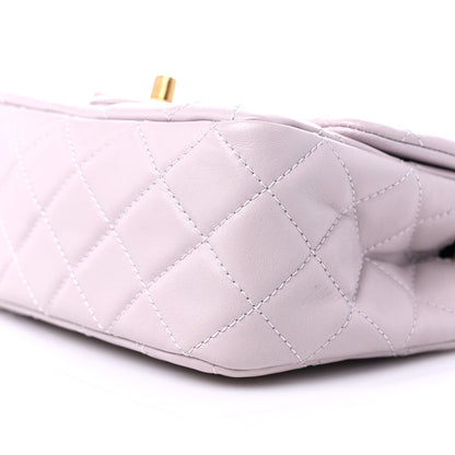 Chanel Lambskin Quilted Mini Pearl Crush Flap Light Purple 9 of 10