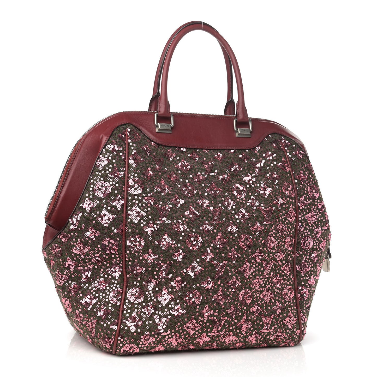 Sequin Monogram Sunshine Express Speedy Burgundy