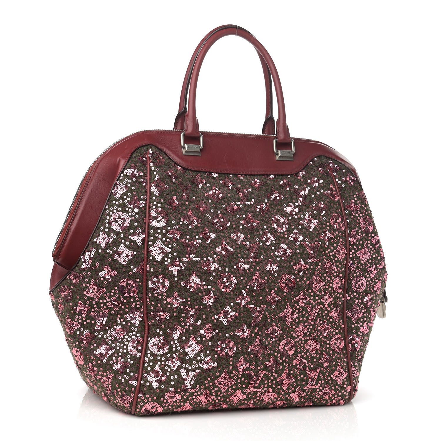 Louis Vuitton Sequin Monogram Sunshine Express Speedy Burgundy 3 of 11