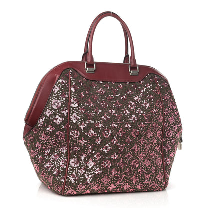 Louis Vuitton Sequin Monogram Sunshine Express Speedy Burgundy 3 of 11