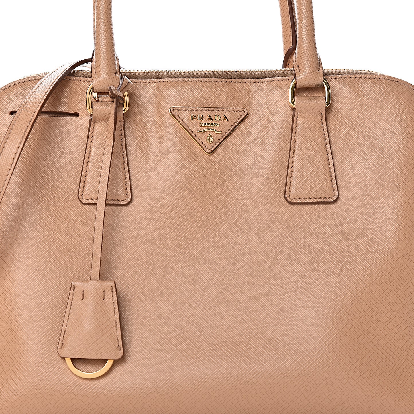 Saffiano Lux Medium Promenade Tote Noisette